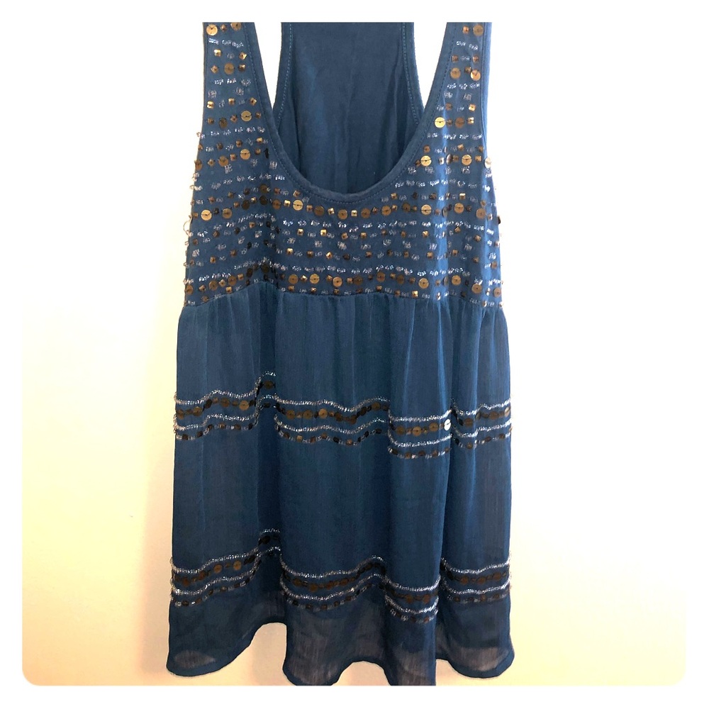 Beaded tank, worn once